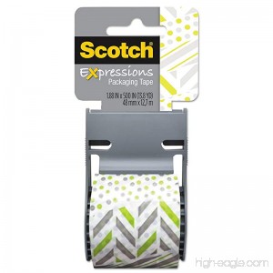 Scotch Vibrant Packing Tape Green/Gray/White (141PRTD12) - B00O46ORWI