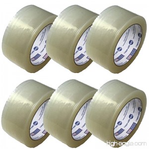 Tag-A-Room Heavy Duty Packaging Tape Clear Packing Tape Rolls (6) 2 Inch x 55 Yards Moving Supplies - B071HM57S9