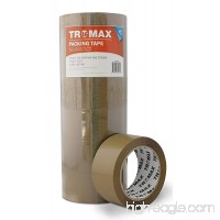Tromax 6-Rolls (Brown/tan) Packing Tape 2x110 Yards 2.0 Mil - Bopp Material - Strong Carton Sealing Tape - B017WQUZSG