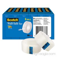 Scotch Brand Wall-Safe Tape  Made with Post-it Technology  Engineered for Hanging  Standard Width  3/4 x 800 inches  6 Rolls (813S6) - B07BVNYVZR