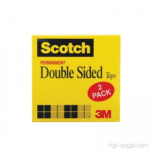 Scotch Double Sided Tape 1/2 x 900 Inches Boxed 2 Rolls (665-2PK) - B001A3Q1XQ