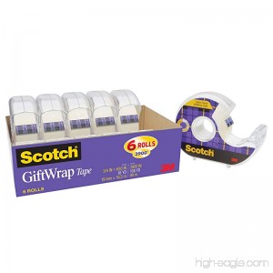 Scotch GiftWrap Tape 3/4 in x 650 in 6 Rolls (615-GW) - B07DGVNNT9