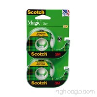 Scotch Magic Tape  Narrow Width  1/2 x 750 Inches  2-Pack (119SDM-2) - B002VLA60A