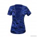 Hmlai Women Casual Camouflage Print Short Sleeve Deep V-Neck Lace Up Sexy T-Shirt Top - B07CSSYDP2