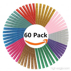 Jelacy 10 Colored Hot Glue Sticks Hot Melt Glue Sticks Mini Colored Glue Sticks for DIY Art Craft Multi Color(7 mm By 10 cm) (60 pcs) - B073ST5D5N