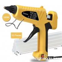 100W Hot Glue Gun  Ejoyous Professional Industrial Melt Glue Gun Kits with 10 Pcs Glue Sticks  Copper Nozzle and ON-Off Switch for DIY Small Craft Projects & Sealing and Quick Repairs (Yellow) - B0775Q3CR6