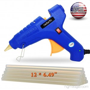 Hot Glue Gun with 12 PCS Glue Gun Sticks Full Size Glue Gun(Not Mini) Tool for DIY Bonding High Temperature Melting Glue Gun 100% Safety（100watts Blue ） - B078LSXK68