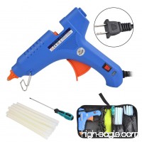 LETS MEETi 60w Hot Glue Gun Safe Fast with Transparent Glue Sticks 15pcs Glue Gun Kit for Arts Crafts Industrial Sealing & Quick Repairs - Blue - B073Z631ZH