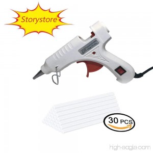 Upgraded Version Mini Hot Melt Glue Gun with 30pcs Glue Sticks with Removable Anti-hot Cover Glue Gun Kit Flexible Trigger for DIY Small Craft Projects&Sealing and Quick Repairs 20-watt (White) - B07D4DFSLJ