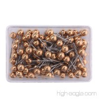 1/8 Inch Map Tacks  Push Pins  Plastic Round Head  Steel Point 100-Count-Gold Colors - B07BFPWTSS