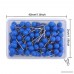 1/8 Inch Map Tacks Push Pins Plastic Round Head Steel Point 103-Count Blue - B07BFP6FCQ