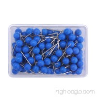 1/8 Inch Map Tacks  Push Pins  Plastic Round Head  Steel Point 103-Count Blue - B07BFP6FCQ