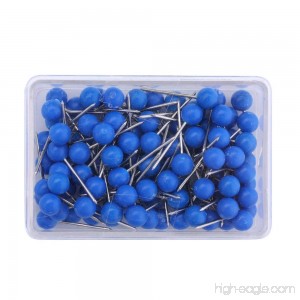 1/8 Inch Map Tacks Push Pins Plastic Round Head Steel Point 103-Count Blue - B07BFP6FCQ