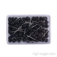 1/8 Inch Map Tacks  Push Pins  Plastic Round Head  Steel Point 104-Count Black - B07BFP4FKH