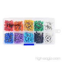 600 PCS Multi-Color Push Pins Map Tacks 1/8 inch Round Head with Stainless Point  10 Assorted Colors (Each Color 60 PCS) in reconfigurable Container for Bulletin Board  Fabric Marking - B01MF4XOEC