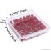 AnMiao Star 1/8 Inch Map Tacks Push Pins Plastic Round Head Steel Point Red Colors 100-Count - B01MT09C8F