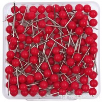 AnMiao Star 1/8 Inch Map Tacks  Push Pins  Plastic Round Head  Steel Point  Red Colors  100-Count - B01MT09C8F