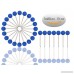 AnMiao Star 1/8 Inch Map Tracks Push Pins Plastic Round Head Steel Point 100-Count Blue Colors - B01N9IYFQ6