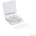 AnMiao Star 1/8 Inch Map Tracks Push Pins Plastic Round Head Steel Point 100-Count White Colors - B01MY1YLKN