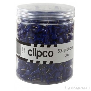 Clipco Push Pins Jar Blue (500-Count) - B079H2H123
