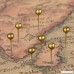 eBoot 400 Pack Map Push Pins with 1/ 8 Inch Head and Steel Point (Retro Gold) - B06WD1ZSY7