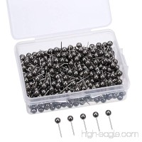 eBoot 400 Pack Map Push Pins with 1/8 Inch Head and Steel Point (Retro Metallic Black) - B074V2CBK5