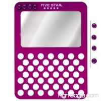 Five Star Magnetic Mirror & Push Pin Board Locker Organizer  6 x 8-Inches  Berry Pink/Purple (73537) - B00X7NQL6E