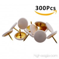 HENREK Push Pins  300pcs 3/8-Inch Plastic Round Head  5/16-Inch Steel Point Thumb Tacks (White) - B01N0Y52P4