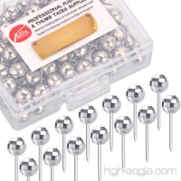 Map Tacks 1/4-Inch Metallic Silver Color Diamond Beads Head Marking Push Pins 100-count (Silver) - B07DRBW3N3