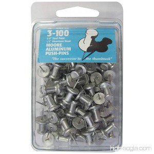Moore Push-Pin 3-100 Aluminum Push Pins - B0027A5EC0