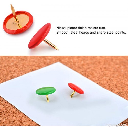 Mroco Thumb Tacks Colored Drawing Pins Color Plastic Round Head Pinks Office Pin for sale online