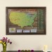 National Park US Push Pin Travel Map with Solid wood Brown Frame and Pins 24 x 36 - B074BDC31V