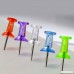 Officemate Push Pins Assorted Translucent Colors 200 Count (35710) - B0016L2XW0