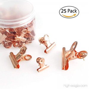 Rose Gold Metal Push Pin with Clip for Cork Boards - Bulletin Boards and Cubicle Walls Great Alternative（25pack） - B07CLKHDML