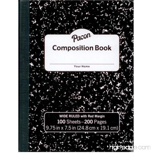 2 Pacon Marble Composition Notebooks - Wide ruled - B0147J8J34