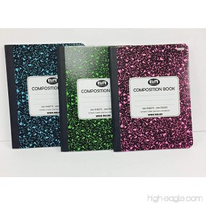 Bazic Composition Books 9.75 X 7.5 Inches 100 Sheets/200 Pages 3 Pk Assorted Colors - B00LT0GUUE