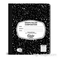 iScholar Composition Book  100 Sheets  5 x 5 Graph Ruled  9.75 x 7.5-Inches  Black Marble Cover (11100) - B005EEP46M