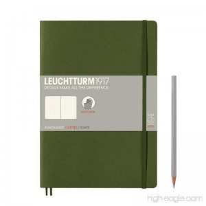 Leuchtturm1917 Composition B5 Softcover Notebook - Dotted Pages - Army Green - B01ETZ2GJE