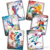 New Generation - Sport Graffiti - 1 Subject 70 Sheets 8 x 10.5 wirebound Spiral Notebook 6 PACK WIDE Ruled - SEE THE MAGIC (6 PACK SPIRAL NOTEBOOK WIDE RULED) - B06XGBMWYY