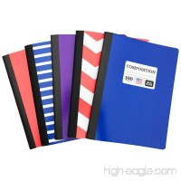 Norcom (Set of 5) Wide Ruled Composition Notebooks [9.75 x 7.5 (100 Sheets)] RANDOM COLORS (Wide Ruled) - B073WGXFQ4