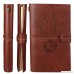 Our Adventure Book Journal Refillable Notebook Leather Notepad Travel Diary Personal Planner with 18 Card Slots and 18 Stamp Stickers and 1 Zipper Pocket (Coffee) - B075N6N8DR