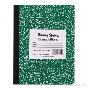 Roaring Spring Hard Cover Composition Book 9 3/4 x 7 1/2 Graph Ruled 100 sheets - B005UOG7HQ