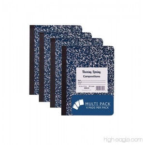 Roaring Spring Hard Cover Composition Book 9 3/4 x 7 1/2 Unruled 100 sheets 4/pack - B06X93D5F4