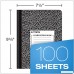 TOPS Composition Book 9-3/4 x 7-1/2 College Rule Black Marble Cover 100 Sheets (63796) - B0034XS3HC