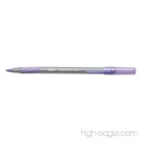 Bic Round Stic Grip Xtra Comfort Ballpoint Pen Purple 1.2mm Medium (Pack of 12 Pcs.) - B01MSYA2SI