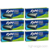 Expo Block Eraser 81505 Dry Erase Whiteboard Board Eraser  Soft Pile  5 1/8 W x 1 1/4 H - Pack of 6 - B011H4HYK6