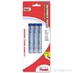 Pentel Eraser Refills for Mechanical Pencils Pack of 15 (PDE1BP3-K6) - B00006IFB5