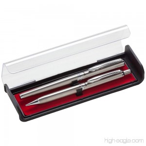 Pentel Libretto Roller Gel Pen and Pencil Set with Gift Box Pen 0.7mm and Pencil 0.5mm Silver Barrels (K6A8Z-A) - B009M27MCQ