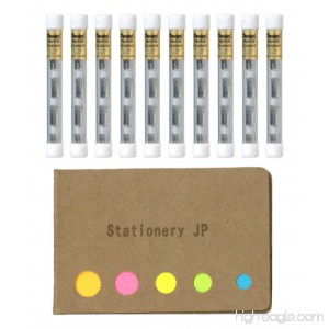 Pentel Mechanical Pencil Eraser Refill (Z2-1N) 10-pack/total 40 Leads Sticky Notes Value Set - B0797Q2QQS