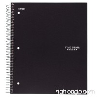 Five Star Spiral Notebook  5 Subject  College Ruled Paper  200 Sheets  11" x 8-1/2"  Black (72081) - B003O2RXUQ